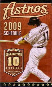 2009 Astros Pocket Schedule