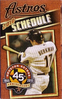 2010 Astros Pocket Schedule
