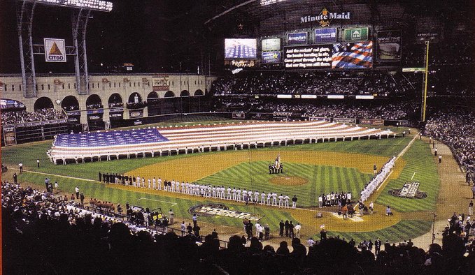 The Houston Astros finally, finally , finally host a World Series Game, October 25, 2005